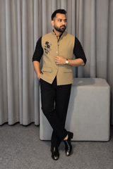 Premium Beige Nehru Koti for Men