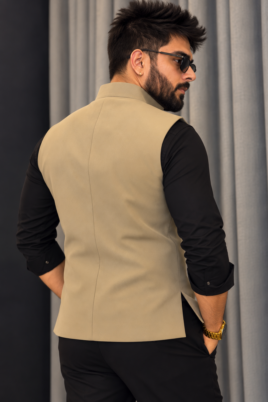 Premium Beige Nehru Koti for Men